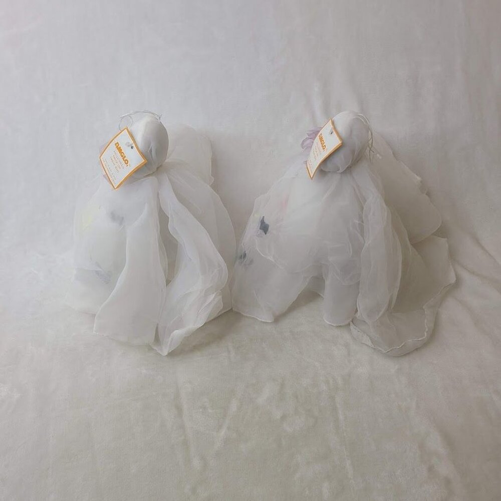 AMGLO Hanging Ghost Halloween Decoration Set of 2 White Tulle Bean Bag - Picture 5 of 8